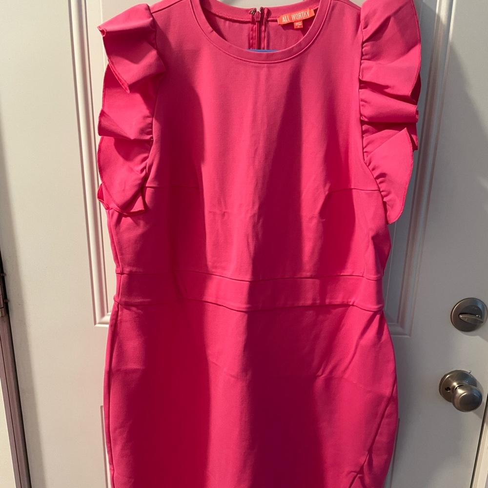 NWT pink dress from QVC. Size XL and runs like an 18 plus size.